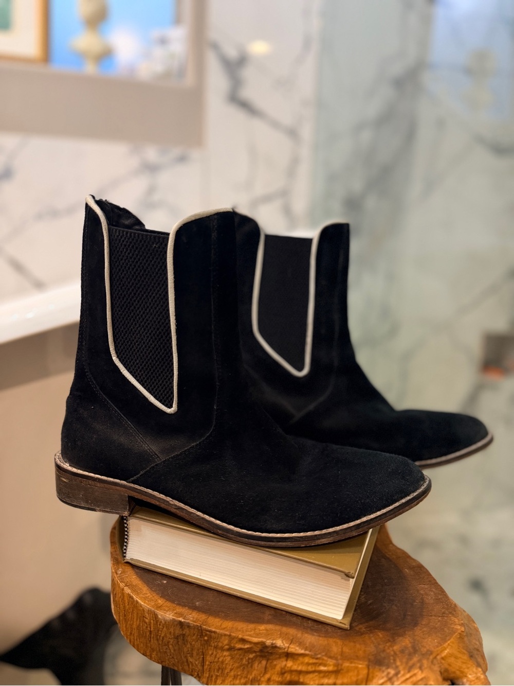 Free People Blackburn Chelsea Boot 40 Black D178 free people suede boot - Picture 3 of 12